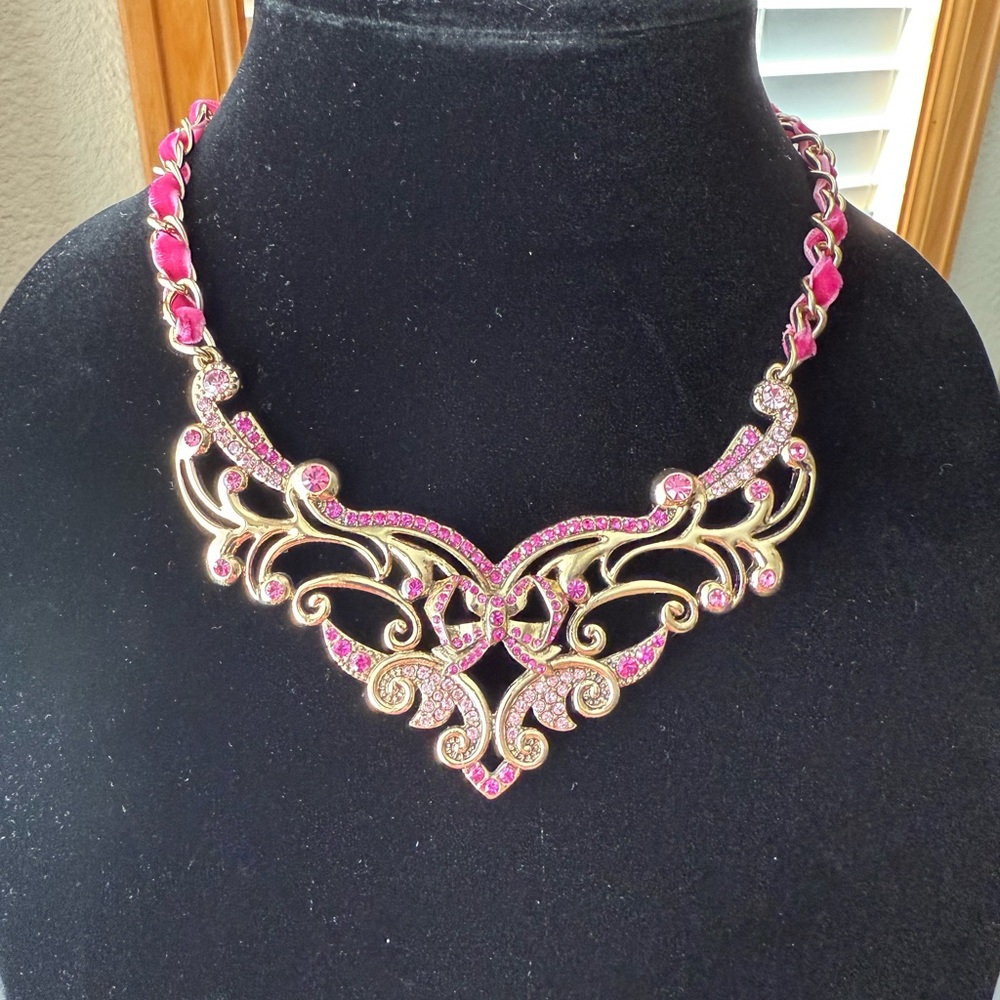 SOLD SOLD SOLD Betsey Johnson Gold and Pink Necklace